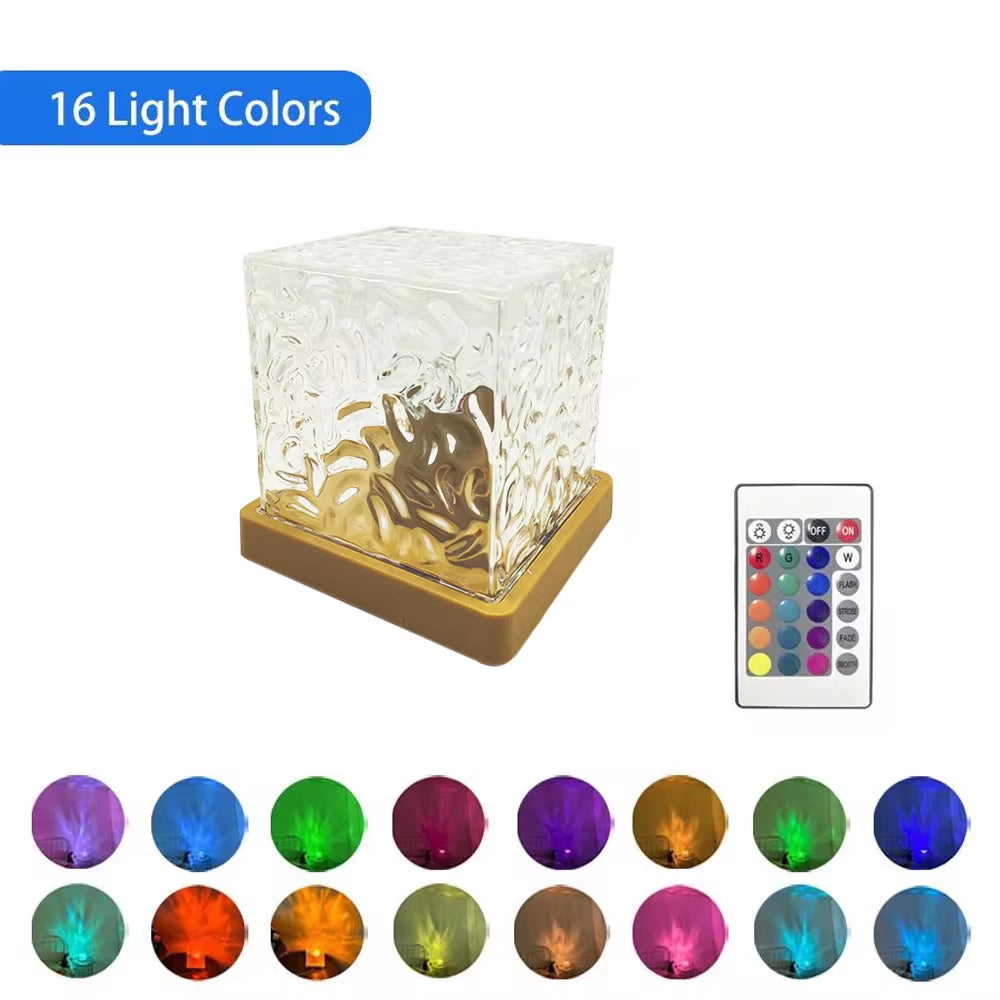 Crystal Flame Ripple Projector Lamp