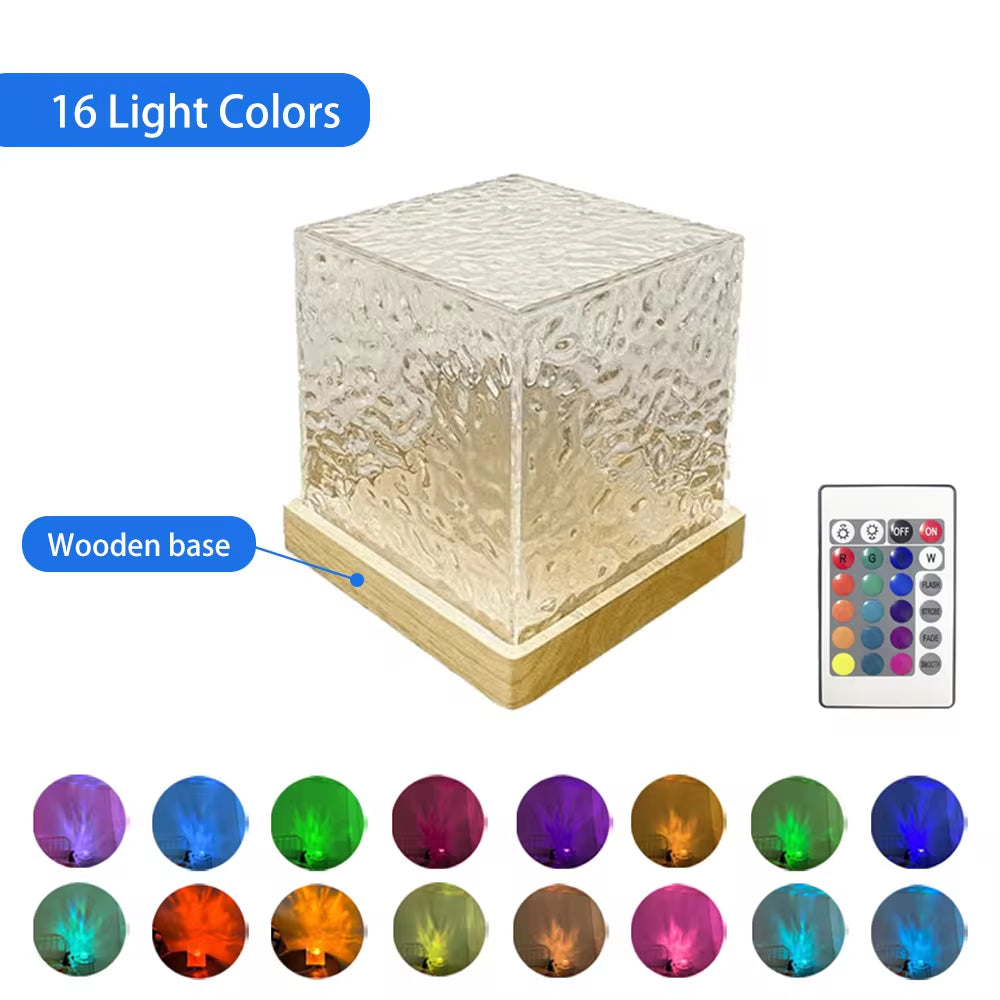 Crystal Flame Ripple Projector Lamp