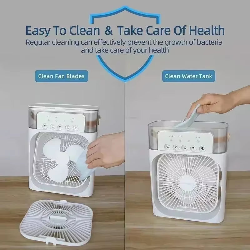3-in-1 Mini Portable Air Conditioner Fan & Humidifier