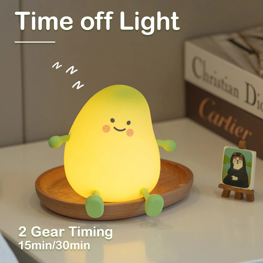 Cute Pear Silicone Night Light