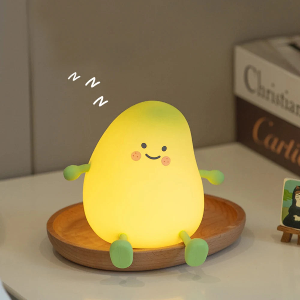 Cute Pear Silicone Night Light