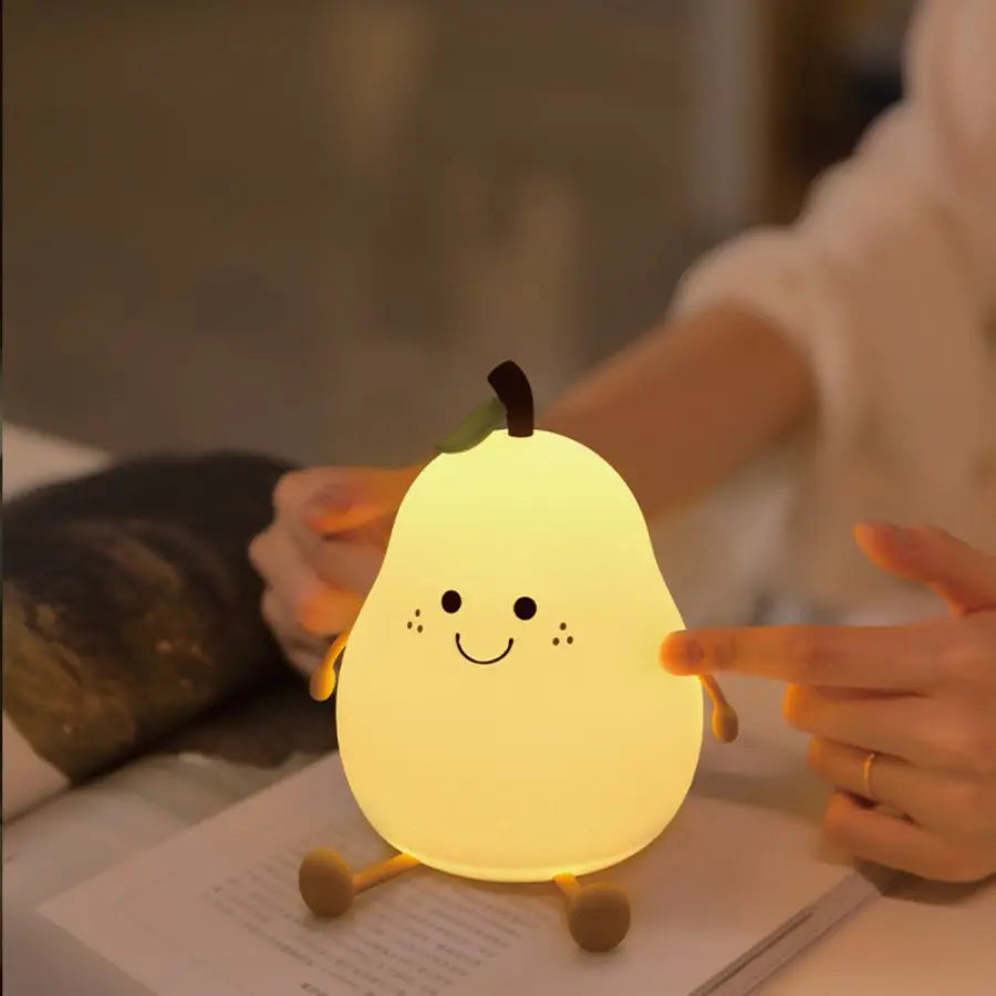 Cute Pear Silicone Night Light