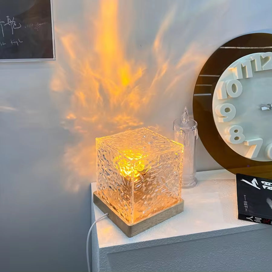 Crystal Flame Ripple Projector Lamp