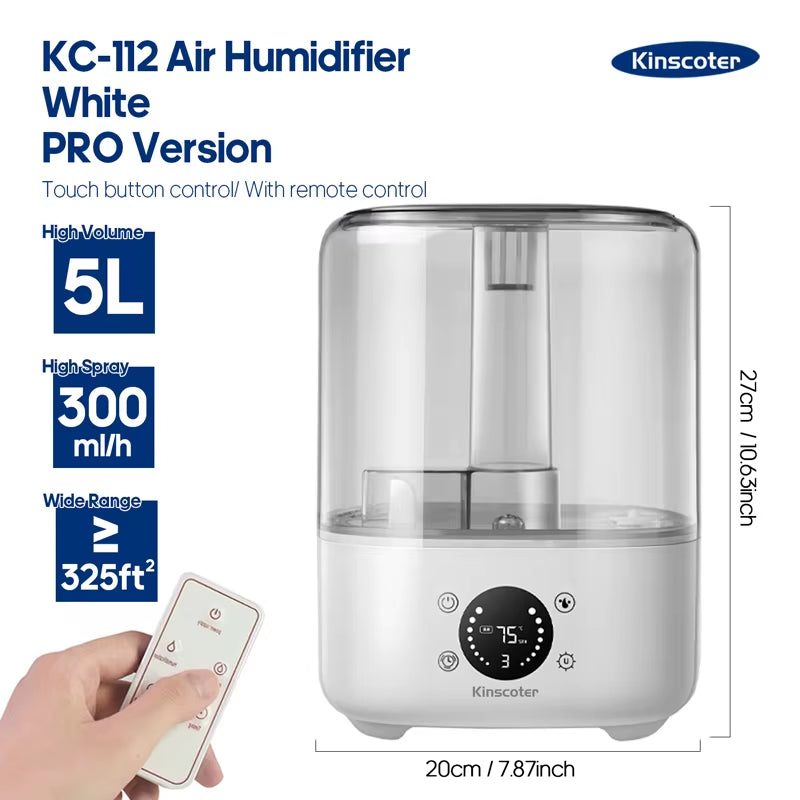 3L Air Humidifier Professional Large Capacity Home Humidifier Plant Mist Aroma Diffuser with Remote Control Timer