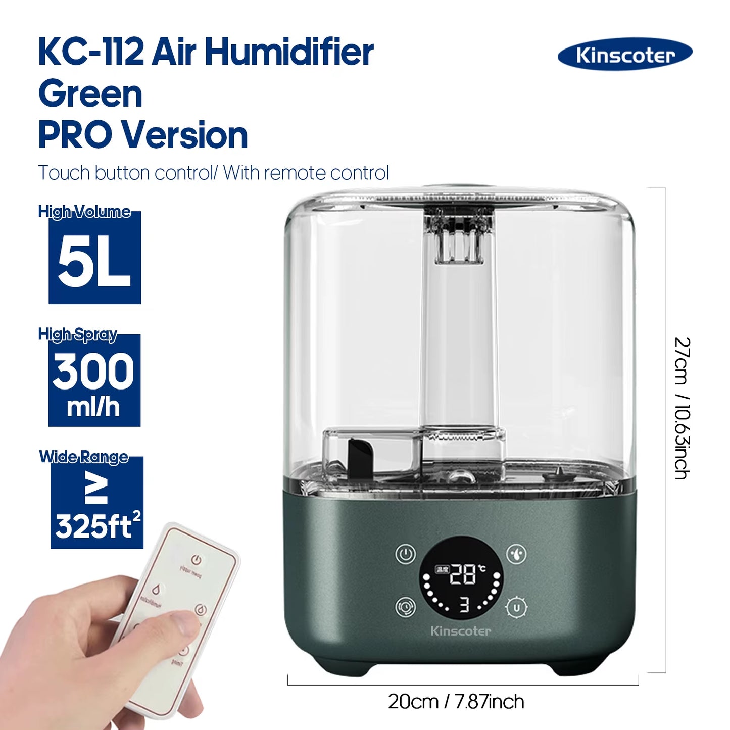 3L Air Humidifier Professional Large Capacity Home Humidifier Plant Mist Aroma Diffuser with Remote Control Timer