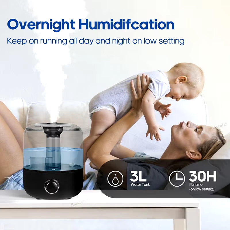 3L Air Humidifier Professional Large Capacity Home Humidifier Plant Mist Aroma Diffuser with Remote Control Timer