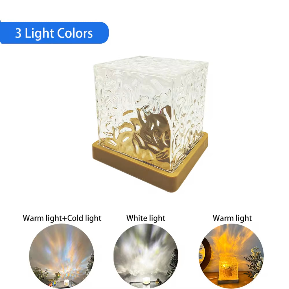 Crystal Flame Ripple Projector Lamp