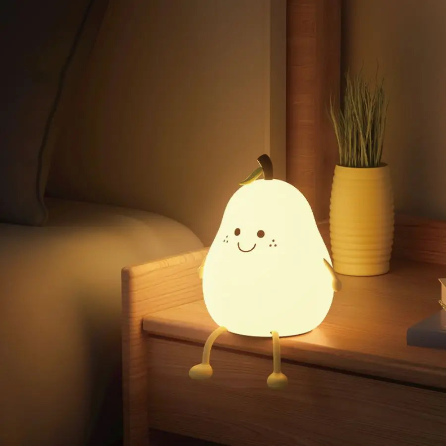 Cute Pear Silicone Night Light
