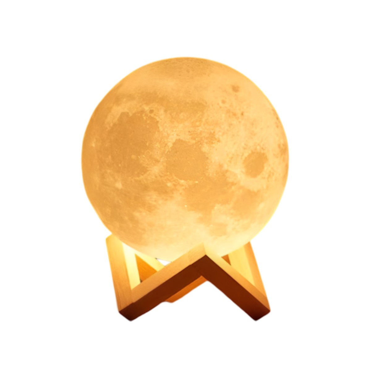 3D Moon Lamp with Wooden Stand