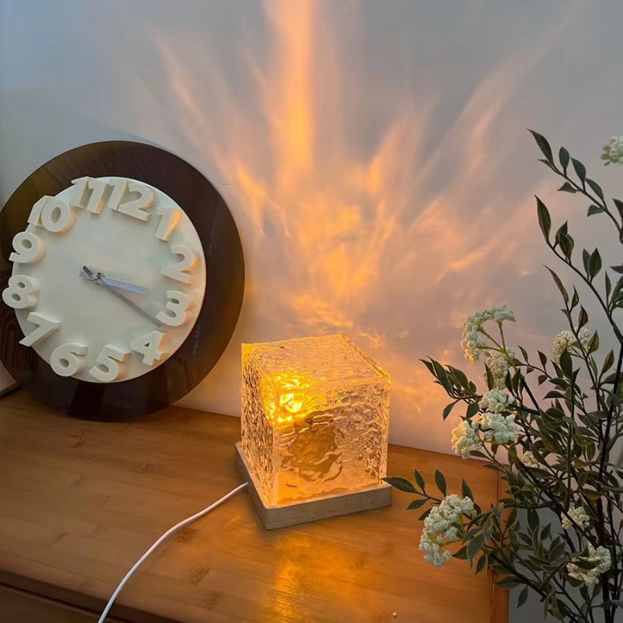 Crystal Flame Ripple Projector Lamp