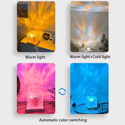Crystal Flame Ripple Projector Lamp