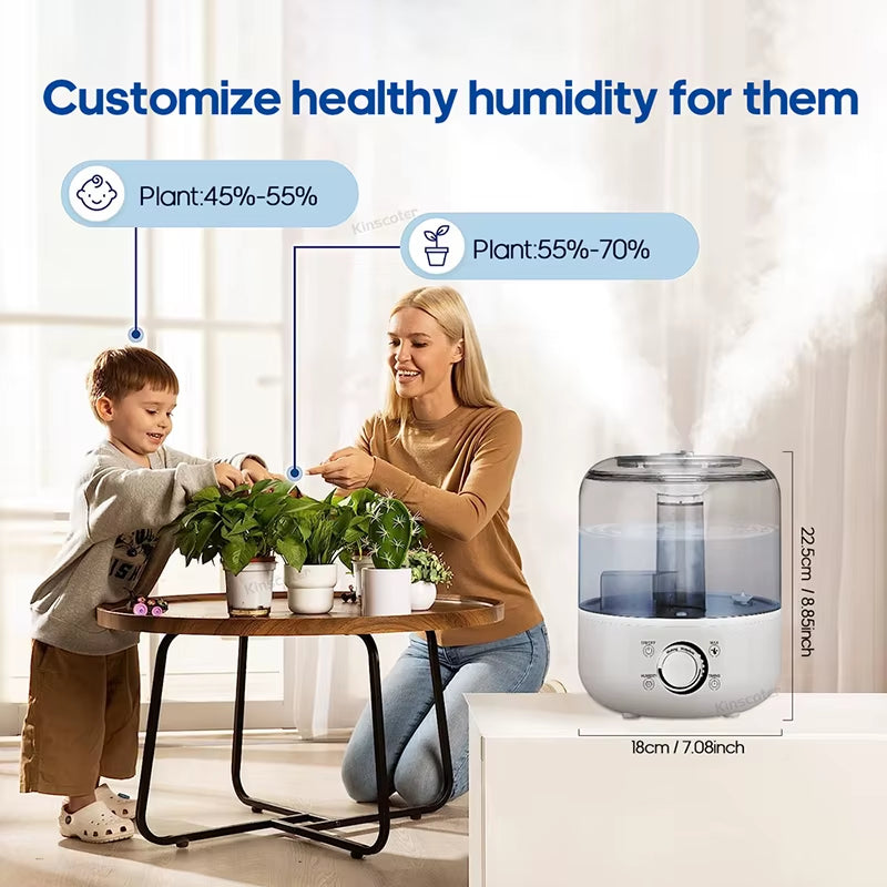 3L Air Humidifier Professional Large Capacity Home Humidifier Plant Mist Aroma Diffuser with Remote Control Timer